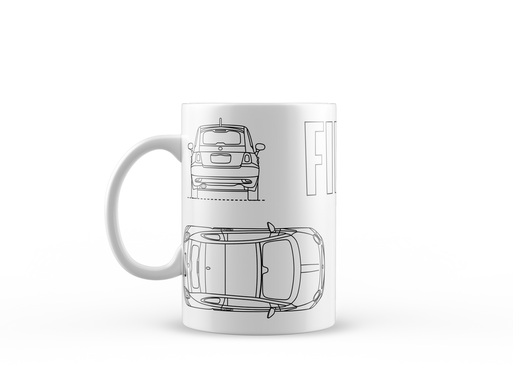 CANECA DE PORCELANA 325ML - @USEGARAGEMINFINITA - FIAT 500