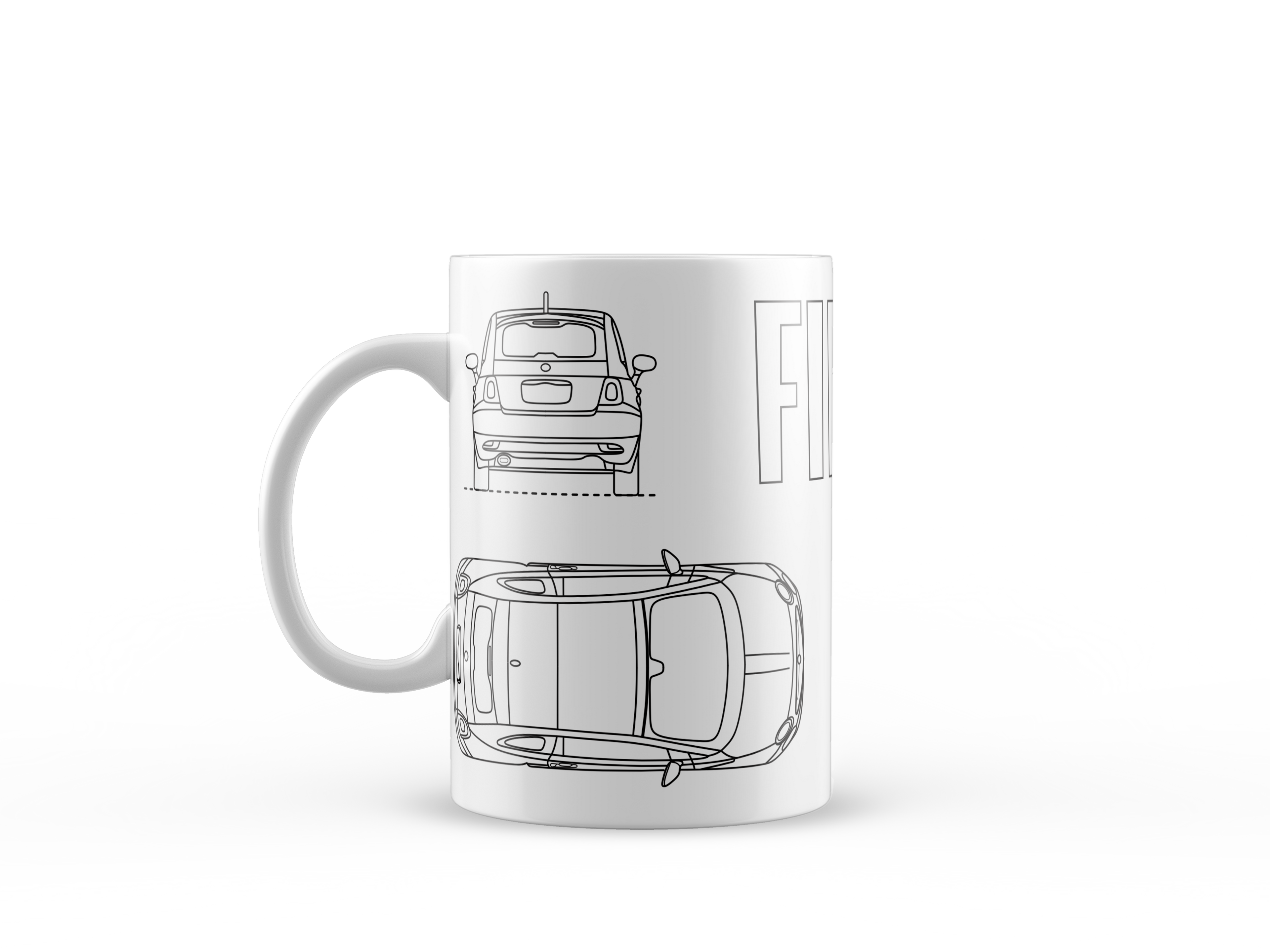 CANECA DE PORCELANA 325ML - @USEGARAGEMINFINITA - FIAT 500