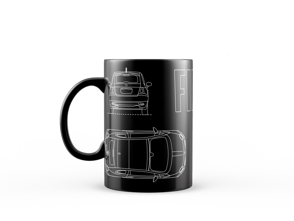 CANECA DE PORCELANA 325ML - @USEGARAGEMINFINITA - FIAT 500